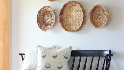 hanging baskets as a basket wall gallery