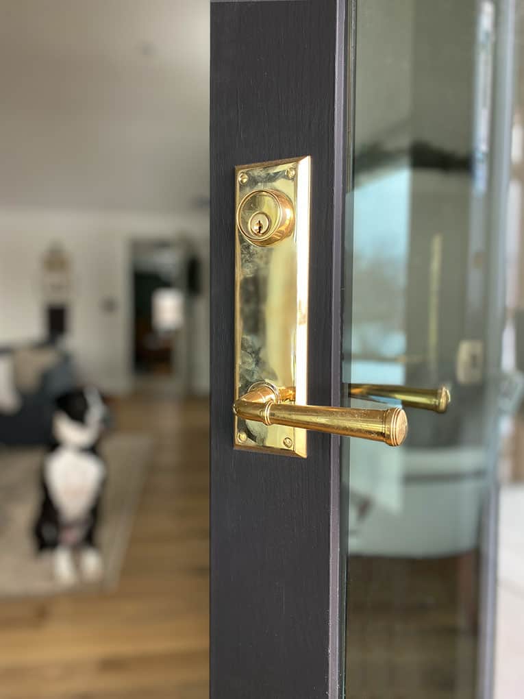 Unlacquered Brass Emtek Door Hardware - A Year of Patina